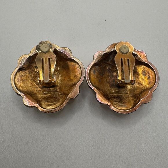 Vintage Dauplaise Clip-on Earrings Faux Pearls Gold Tone Setting 80s-90s - Picture 9 of 11